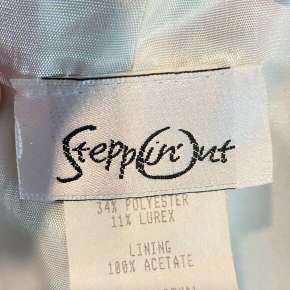 Vintage Steppin Out Formal Gown with Bolero Jacket Blue Size 13/14 Made in USA - Picture 8 of 15